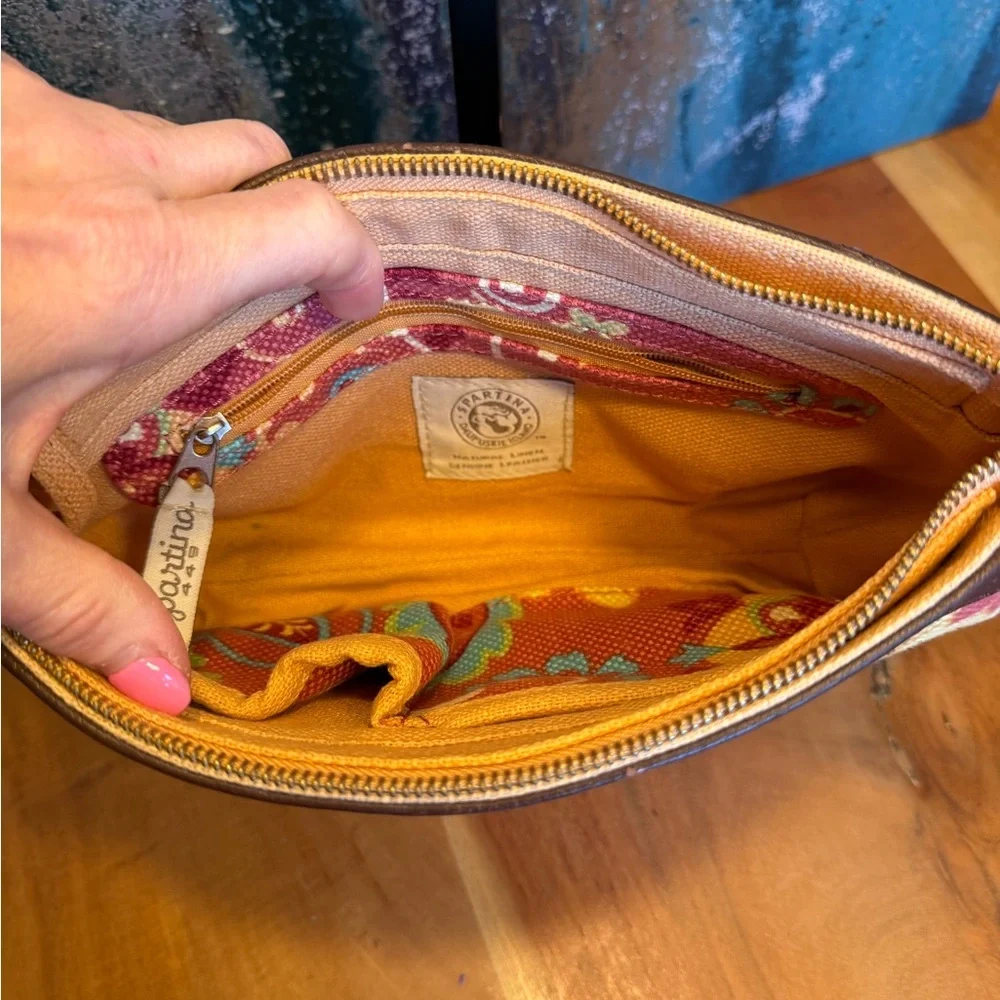 Spartina 449 Vintage 2009 Daufuskie Island Floral Linen Crossbody (EUC)